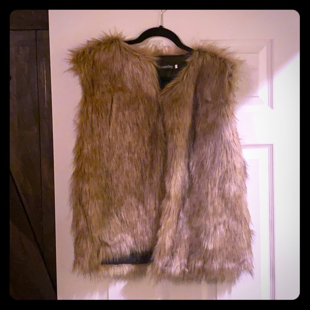 Faux fur vest